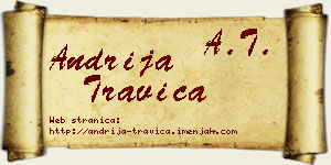 Andrija Travica vizit kartica